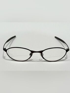 OAKLEY Womens Dark Red Metal Frame Oval Reading Glasses 11-603